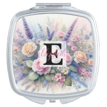 Monogrammname auf Aquarellfarben-Blume in Pastellf
