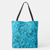 Monogrammname auf blaue Camouflage | Tasche (Rückseite)