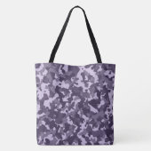 Monogrammname auf Lila Camouflage | Tasche (Rückseite)
