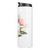 Monogrammname für die Blume "Peony" und "Gold" Thermosbecher (Nach rechts gedreht)