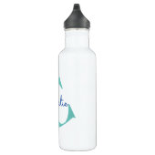 Monogrammname Moderne Typografie Edelstahlflasche (Rechts)