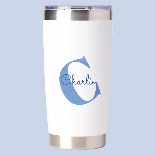 Monogrammname Moderne Typografie Thermobecher