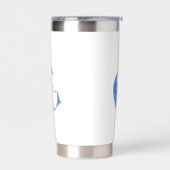 Monogrammname Moderne Typografie Thermobecher (Links)