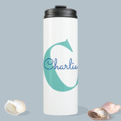 Monogrammname Moderne Typografie Thermosbecher