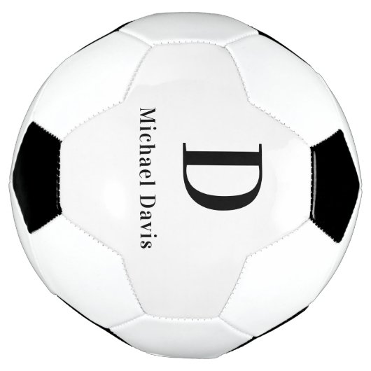 Monogrammname schwarz fußball (Gedreht)