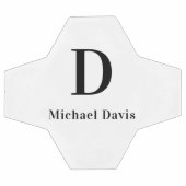 Monogrammname schwarz fußball (Flach)