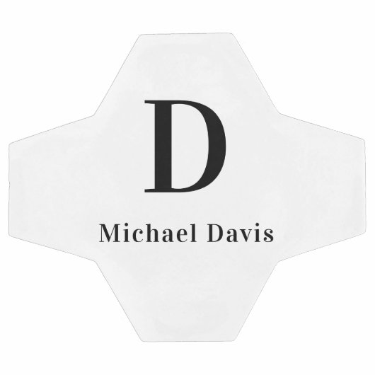 Monogrammname schwarz fußball (Flach)