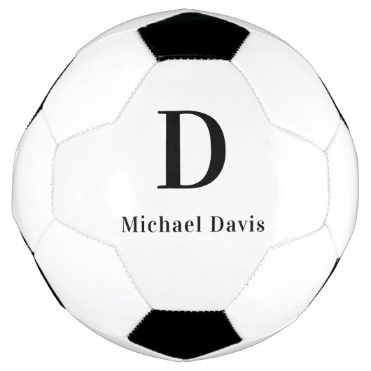 Monogrammname schwarz fußball (Vorderseite)