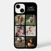 Monogrammname Schwarz-weiß 6 FotoCollage Case-Mate iPhone Hülle (Rückseite)