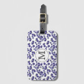 Monogrammpansy-Gepäckanhänger Gepäckanhänger (Vorderseite Vertikal)