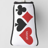 Monogrammputterabdeckung des Kartenspielers Golf Headcover (Rotieren 90)