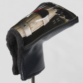 Monogrammputterabdeckung des Wein-Liebhabers Golf Headcover (3/4 Vorderseite)