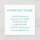 Monogrammquadrat Quadratische Visitenkarte (Rückseite)