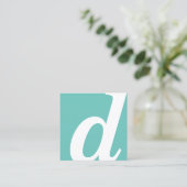 Monogrammquadrat Quadratische Visitenkarte (Stehend Vorderseite)