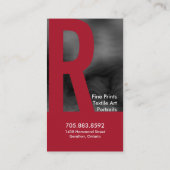 Monogrammrauchige Visitenkarte (Rückseite)