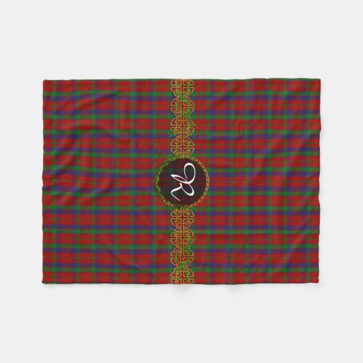 MonogrammRobertsonTartan Fleecedecke (Vorderseite (Horizontal))
