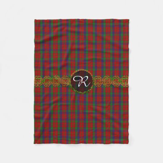 MonogrammRobertsonTartan Fleecedecke (Vorderseite)