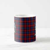 Monogrammroter blauer Tartan Clan MacLachlan Kaffeetasse (Mittel)