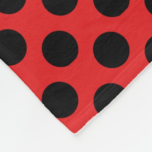 Monogrammrotes schwarzes niedliches fleecedecke (Ecke)