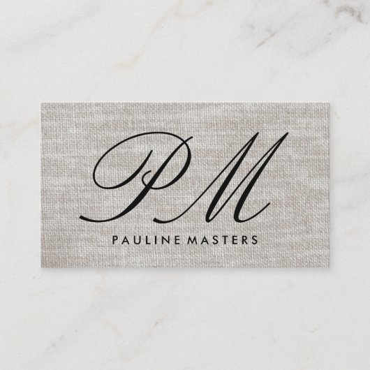 Monogrammschrift | Werkstoff Visitenkarte (Vorderseite)