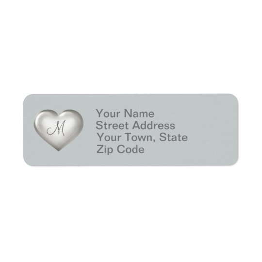 Monogrammsilbernes Glasherz