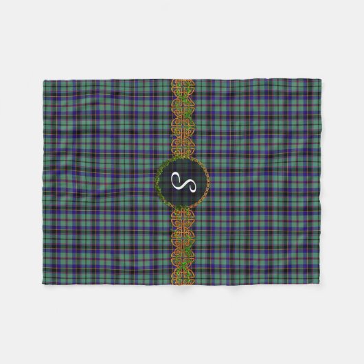 MonogrammStevensonTartan Fleecedecke (Vorderseite (Horizontal))
