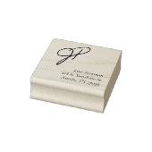 Monogrammstil | Rücksendeadresse für Lässige Check Gummistempel (Stempel)