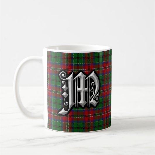 MonogrammTartan Clan MacCulloch Buchstabe-M Kaffeetasse (Links)