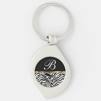 MonogrammTrendy Zebra-Schlüsselanhänger Schlüsselanhänger