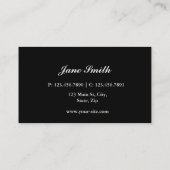 Monogrammzebra-Druck-Haar-Stylist-Friseur Visitenkarte (Rückseite)