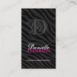 MONOGRAMMzebra-DRUCK-MASKENBILDNER-VISITENKARTE Visitenkarte