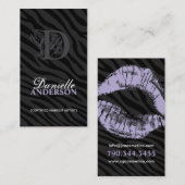 MONOGRAMMzebra-DRUCK-MASKENBILDNER-VISITENKARTE Visitenkarte (Vorne/Hinten)