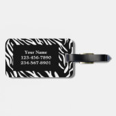 Monogrammzebra-Streifen mit rotem Gepäckanhänger (Rückseite horizontal)