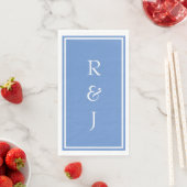 Monograms Ampersand Letter Cornflower Blue Wedding Serviette (Beispiel)