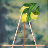 Monograms Lemon Citrus Branch Greenery Wedding  Acrylschild (Neutral)