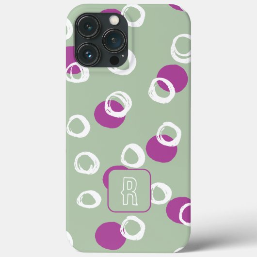 Monogramt Elegant Abstrakte Weisen Muster Case-Mate iPhone Hülle (Rückseite)