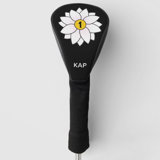 Monogramy Daisy Golf Club Head Cover Headcover (Vorderseite)