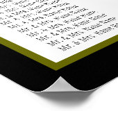 Monographen für die Hochzeitsskartentabelle Poster (Ecke)