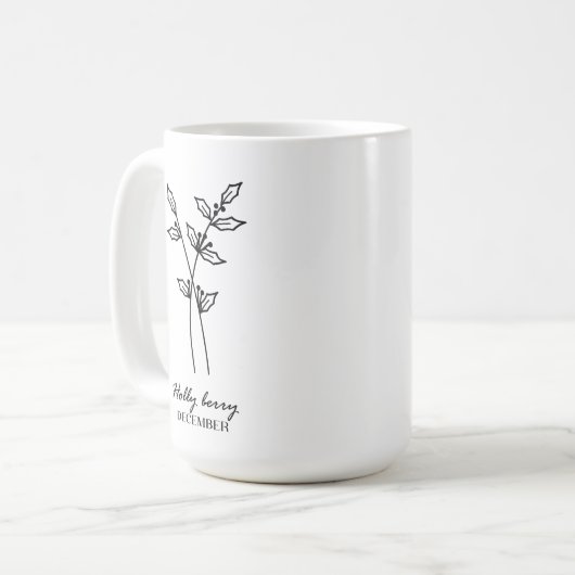 Monographie der Blume Dezember Kaffeetasse (Vorderseite Links)