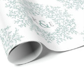 Monographie der grünen Blätter, zeichnend auf Weiß Geschenkpapier (Rolleneckpunkt)