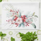 Monographie der klassischen Winterferien-Berries Geschirrtuch (Gefaltet)