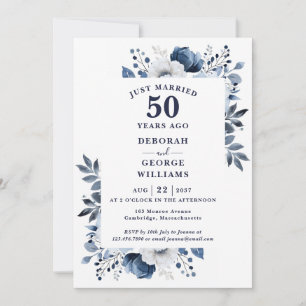 Monographie der Navy zum 50. Hochzeitstag Einladung