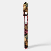Monographie des Burgundy Floral Pattern Case-Mate iPhone Hülle (Rückseite / Links)