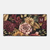 Monographie des Burgundy Floral Pattern Schreibtischunterlage (Vorderseite)