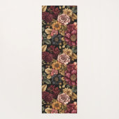 Monographie des Burgundy Floral Pattern Yogamatte (Rückseite)