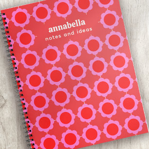 Monographie des modernen Blumenmusters Mitte des J Notizblock