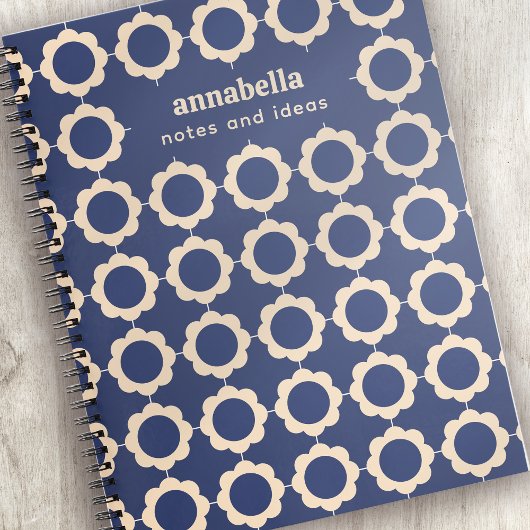 Monographie des modernen Blumenmusters Mitte des J Notizblock