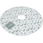 Monographie des Winterwald-Pine-Baummusters Polyester Weihnachtsbaumdecke (Schrägansicht)