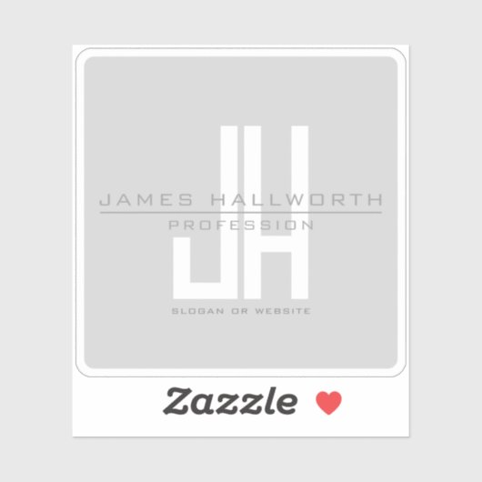 Monographie | Grau Aufkleber (Blatt)