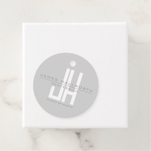 Monographie | Grau Geschenkanhänger (Beispiel)